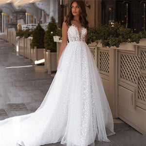 Beach Wedding Dress-A Line Lace Wedding Dress | Wedding Dresses