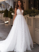 Load image into Gallery viewer, Beach Wedding Dress-A Line Lace Wedding Dress | Wedding Dresses
