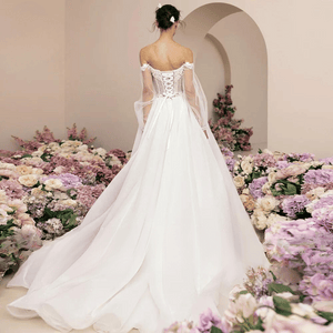 Romantic A Line Wedding Dress-Elegant Beach Wedding Dress | Wedding Dresses
