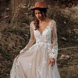 Bohemian Wedding Dress-Elegant Beach Wedding Dress | Wedding Dresses