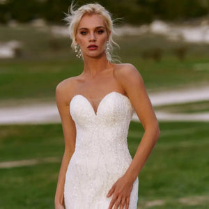 Mermaid Wedding Dress-Elegant Mermaid Strapless Bridal Gown | Wedding Dresses
