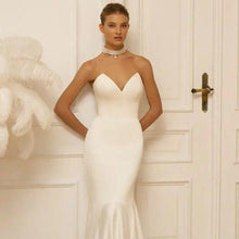 Load image into Gallery viewer, Simple Mermaid Wedding Dress-Sweetheart Satin Bridal Gown | Wedding Dresses
