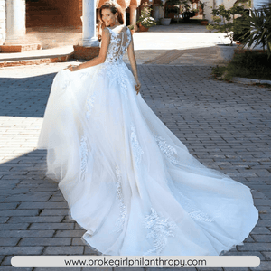 Lace Beach Wedding Dress-V-Neck A-Line Lace Beach Wedding Dress | Wedding Dresses