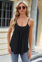 Load image into Gallery viewer, Womens Cami Top-Eyelet Scoop Neck Ruched Cami | Tops/Crop Tops
