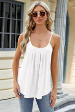 Load image into Gallery viewer, Womens Cami Top-Eyelet Scoop Neck Ruched Cami | Tops/Crop Tops
