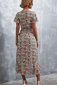 Womens Dress-Floral Surplice Neck Tied Midi Dress | Dresses/Maxi Dresses