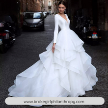 Load image into Gallery viewer, Princess Wedding Dress-Graceful Ruffles Organza Court Train | Wedding Dresses
