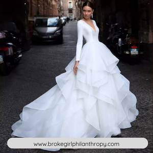 Princess Wedding Dress-Graceful Ruffles Organza Court Train | Wedding Dresses