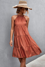 Load image into Gallery viewer, Womens Dress-Grecian Tiered Sleeveless Dress | Dresses/Midi Dresses
