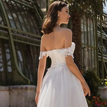 Load image into Gallery viewer, Off the Shoulder Wedding Dress-A Line Sweetheart Bridal Gown
