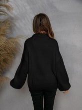 Load image into Gallery viewer, Womens Sweater-Half Zip Dropped Shoulder Sweater | sweater
