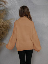 Load image into Gallery viewer, Womens Sweater-Half Zip Dropped Shoulder Sweater | sweater
