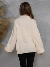 Load image into Gallery viewer, Womens Sweater-Half Zip Dropped Shoulder Sweater | sweater
