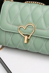 Womens Handbag-Heart Buckle PU Leather Crossbody Bag | Shoes & Bags/Handbags