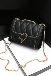 Womens Handbag-Heart Buckle PU Leather Crossbody Bag | Shoes & Bags/Handbags