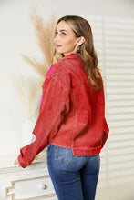 Load image into Gallery viewer, Womens Jacket-Heart Sequin Dropped Shoulder Jacket | jacket
