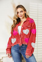 Load image into Gallery viewer, Womens Jacket-Heart Sequin Dropped Shoulder Jacket | jacket
