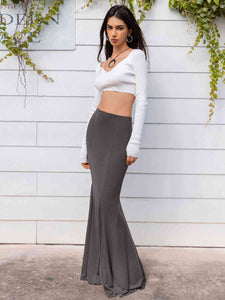 Womens Skirt-High Waist Floor Length Skirt