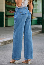 Load image into Gallery viewer, Blue Jeans-High Waist Wide Leg Blue Jeans | Blue Jeans
