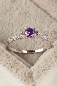 Fine Jewelry Ring-Inlaid Amethyst 4-Prong Ring | Accessories/Jewelry