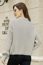 Load image into Gallery viewer, Womens Sweater-Johnny Collar Lantern Sleeve Sweater
