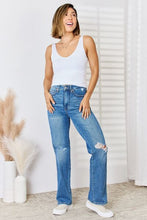 Load image into Gallery viewer, Judy Blue Jeans- High Waist Distressed Straight-Leg | Blue Jeans
