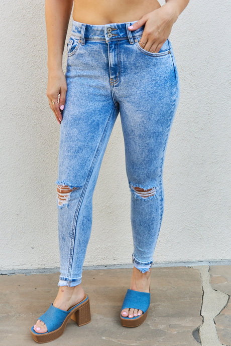 Kancan Emma Full size High Rise Distressed Skinny Jeans | Blue Jeans