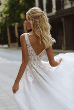 Load image into Gallery viewer, Beach Wedding Dress- Simple Lace Wedding Dress | Wedding Dresses
