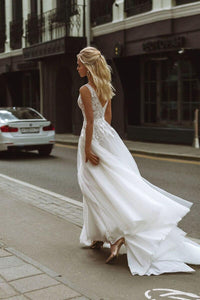 Beach Wedding Dress- Simple Lace Wedding Dress | Wedding Dresses