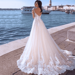 Lace Vintage A Line Beach Wedding Dress Broke Girl Philanthropy