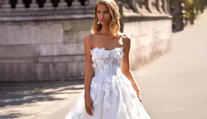 Bohemian Wedding Dress-Lace Beach 3D Flower Wedding Dress | Wedding Dresses