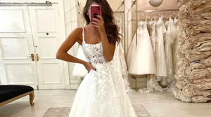 Bohemian Wedding Dress-Lace Wedding Beach Wedding Gown | Wedding Dresses