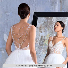 Load image into Gallery viewer, V Neck Wedding Dress-Luxury Shiny Wedding Gown | Wedding Dresses
