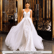 Load image into Gallery viewer, Mermaid Wedding Dress-Lace Vintage Wedding Dress Detachable Train | Wedding Dresses
