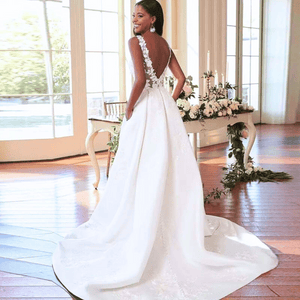 Modern Beach Wedding Dress-Lace A Line Wedding Dress | Wedding Dresses