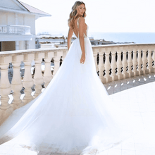 Load image into Gallery viewer, Beach Wedding Dress-Modern A-Line Tulle Beach Wedding Dress | Wedding Dresses
