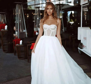 Simple Wedding Dress-Modern Sweetheart Beach Wedding Dress | Wedding Dresses