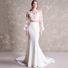 Load image into Gallery viewer, Two Piece Mermaid Wedding Dress-Modern Beach Bridal Gown | Wedding Dresses
