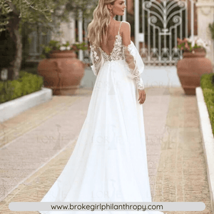 Beach Wedding Dress-Off Shoulder Floral Lace Wedding Dress | Wedding Dresses