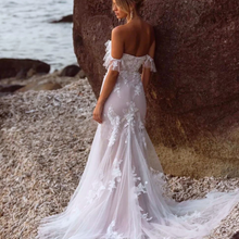 Load image into Gallery viewer, Mermaid Wedding Dress-Off Shoulder Lace Mermaid Wedding Gown | Wedding Dresses
