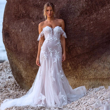 Load image into Gallery viewer, Mermaid Wedding Dress-Off Shoulder Lace Mermaid Wedding Gown | Wedding Dresses
