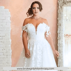 Off the Shoulder Wedding Dress-Lace Up Back Bridal Gown | Wedding Dresses