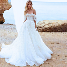Load image into Gallery viewer, Beach Wedding Dress-Off Shoulder Princess Wedding Gown | Wedding Dresses
