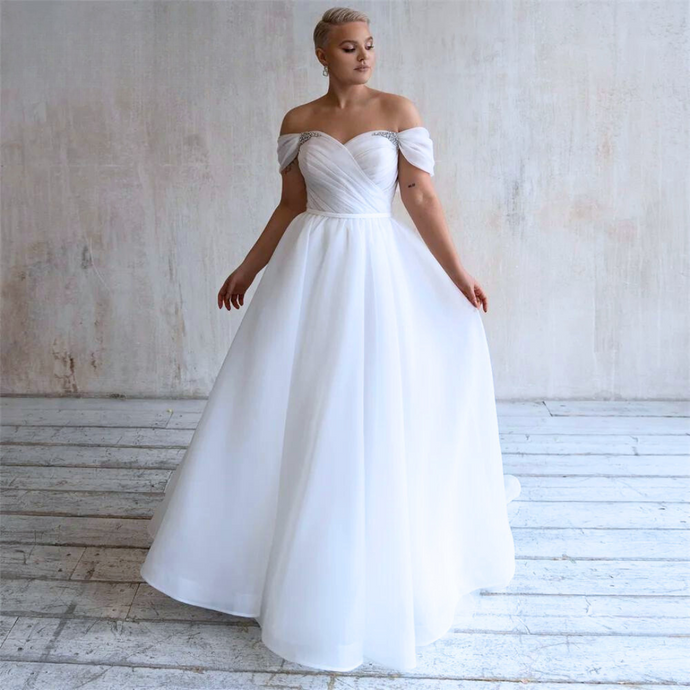 Off the Shoulder Wedding Dress-Sweetheart Bridal Gown | Wedding Dresses