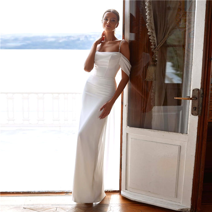 Beach Wedding Dress-Off the Shoulder Backless Bridal Gown | Wedding Dresses