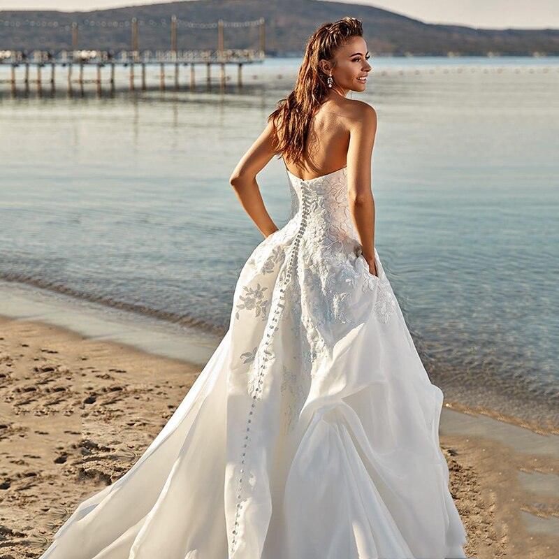 Beach Wedding Dress-Princess Ruffles Wedding Dress Pockets | Wedding Dresses