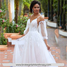 Load image into Gallery viewer, Backless Beach Wedding Dress-Romantic A-line Beach Wedding Dress | Wedding Dresses
