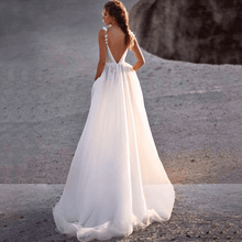 Load image into Gallery viewer, Sexy Wedding Dress- Romantic Flowers Pleats and Straps Gown | Wedding Dresses
