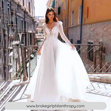 Load image into Gallery viewer, Lace Wedding Dress-Backless A-Line Wedding Dress | Wedding Dresses
