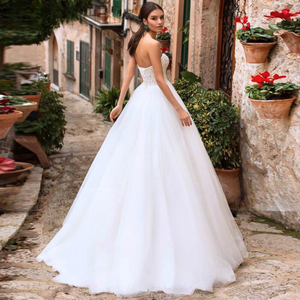 Princess Bridal Gown-Romantic Strapless Lace Up Wedding Dress | Wedding Dresses